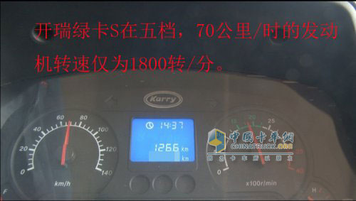 開(kāi)瑞綠卡S發(fā)動(dòng)機轉速