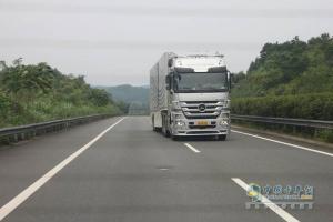 百公里26.5升 奔馳卡車(chē)杭州-廣州油耗實(shí)測完美結束