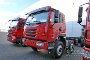 一汽解放青島 天V 350馬力 6×4LNG(國五)環(huán)保渣土車(chē)