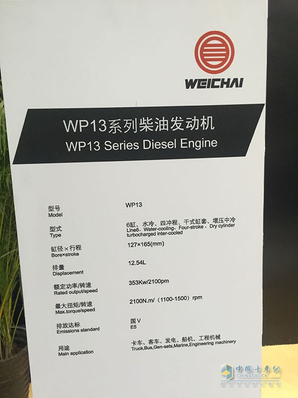 輕中重統統國V以上 “濰柴芯”引領(lǐng)Engine China 2015