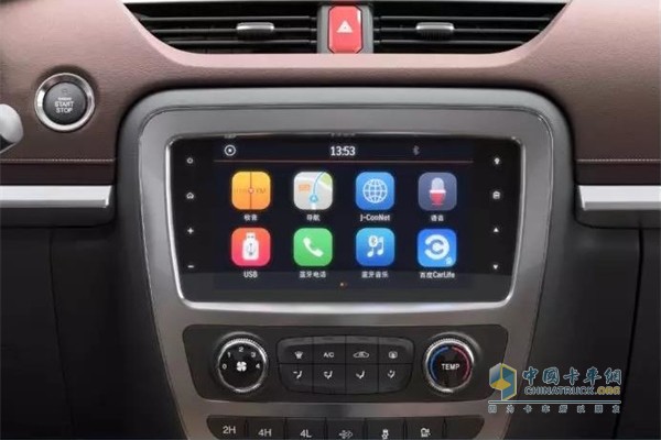 帥鈴T8智聯(lián)版的多媒體大屏集成CarLife手機互聯(lián)系統