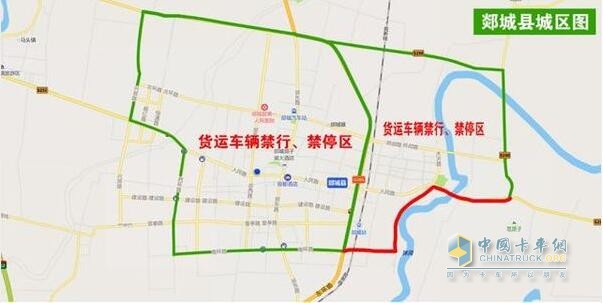 貨運車(chē)輛禁行、禁停交通圖