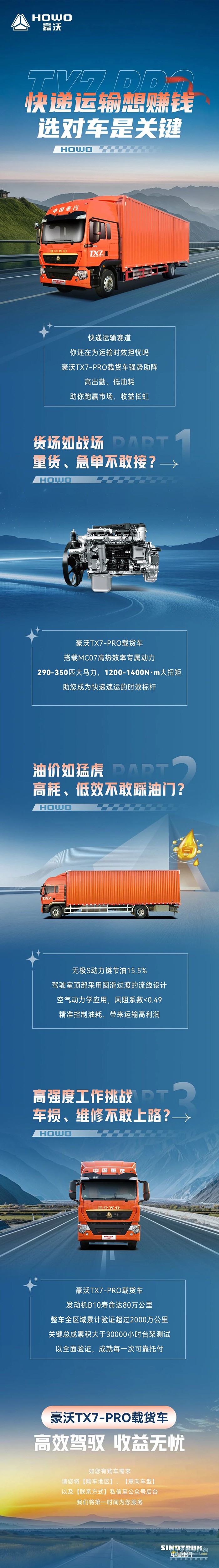 中國重汽豪沃：快遞運輸想賺錢(qián)，選對車(chē)是關(guān)鍵！