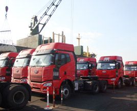 20輛一汽解放J6牽引車(chē)出口剛果金