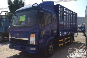 中國重汽HOWO 悍將 重載版 170馬力 5.2米 4X2 國五排半倉柵式輕卡(ZZ5107CCYG421CE1)