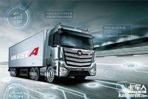 福田 歐曼EST 6系重卡 400馬力  國五8X4 9.5米廂式載貨車(chē)(3.7速比)(BJ5319XXY-AA)