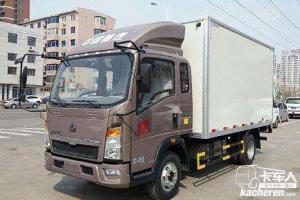 中國重汽HOWO 悍將 95馬力 3.8米 4X2 國五排半廂式輕卡(ZZ5047XXYF3315E145)